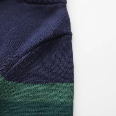 Contrast Color Stripe Jacket With High Quality High Twist Cotton For Boy By Chinese Factory