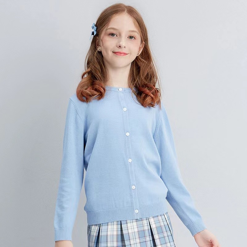 Wholesale  Camiz.kids Girls's Pullover Sweaters With High Quality High Twist Cotton