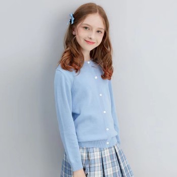 Wholesale  Camiz.kids Girls's Pullover Sweaters With High Quality High Twist Cotton