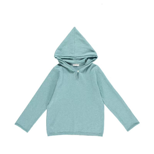 Custom Made Cute Boy High Quality BCI Cotton Cashmere Hoodie By Chinese Factory