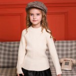 Camiz.kids Girls's Pullover Sweaters With High Quality BCI Cotton/Cashmere By Chinese Supplier