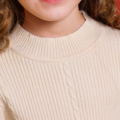 Camiz.kids Girls's Pullover Sweaters With High Quality BCI Cotton/Cashmere By Chinese Supplier