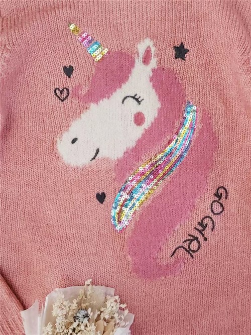 Wholesale Custom Personalized Kid's sweater Sequin Embroidery Pattern From Chinese Factory