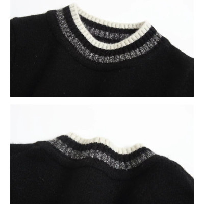 Custom Design Boy Cashmere Round Neck Jacquard  Jumper Chinese Supplier