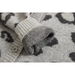 Custom Design Girl Cashmere Round Neck Special Knit Pattern Cardigan