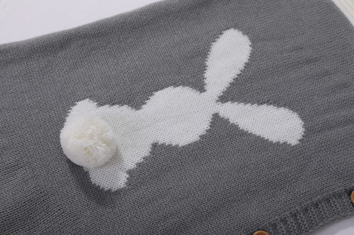 Wholesale Baby Cotton Cashmere Cute Rabbit Swaddle blanket Made in China