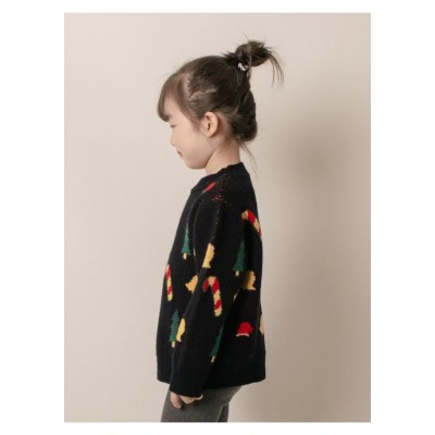 Wholesale Girl Cashmere Round Neck Christmas Jacquard Jumper Chinese Manufacturer