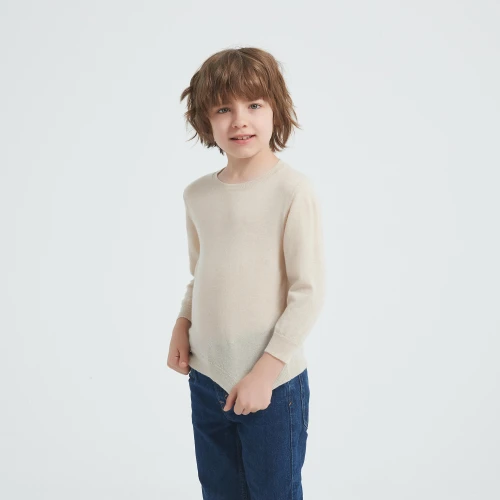 Wholesale Boys' 90%Cashmere 10%Silk Crew Neck Sweater From China