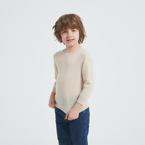 Wholesale Boys' 90%Cashmere 10%Silk Crew Neck Sweater From China