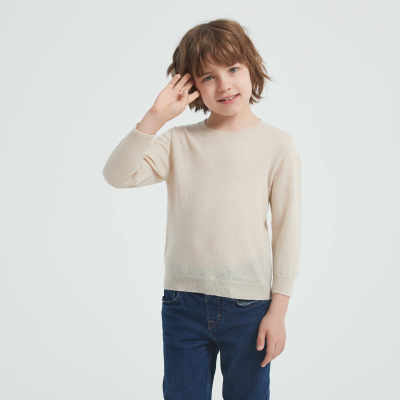 Wholesale Boys' 90%Cashmere 10%Silk Crew Neck Sweater From China