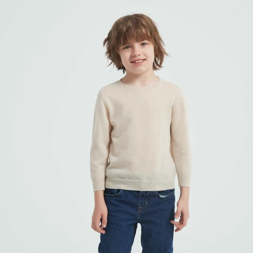 Wholesale Boys' 90%Cashmere 10%Silk Crew Neck Sweater From China