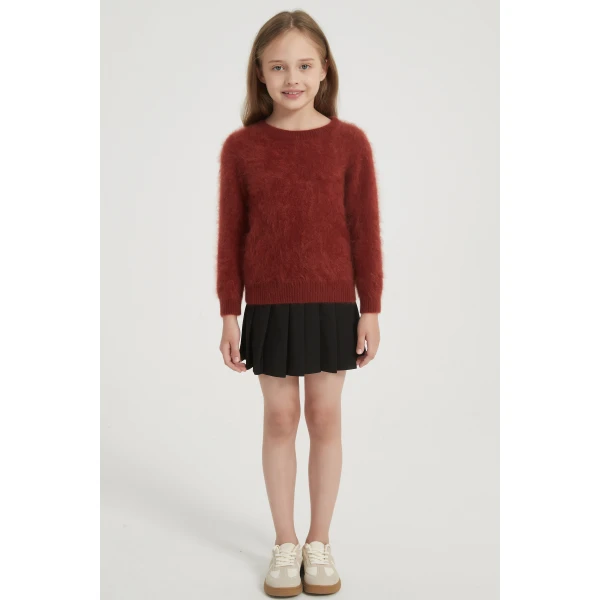 Wholesale 100%Kid's Brushed Cashmere Pullover from China