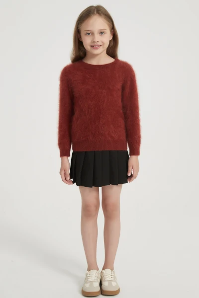 Wholesale 100%Kid's Brushed Cashmere Pullover from China