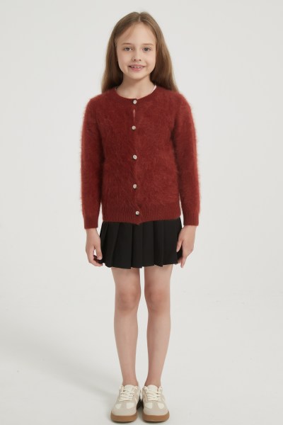 Wholesale 100%Kid's Brushed Cashmere Cardigan from Chineses Supplier