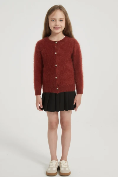 Wholesale 100%Kid's Brushed Cashmere Cardigan from Chineses Supplier