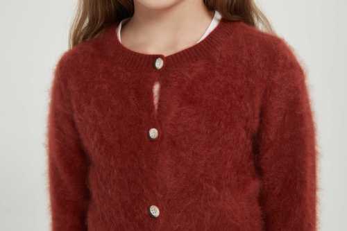 Wholesale 100%Kid's Brushed Cashmere Cardigan from Chineses Supplier