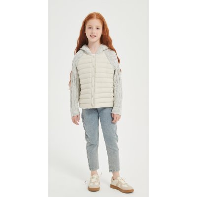 High Quality Kid's Cashmere Down Jacket Features Cable Knit from China Supplier