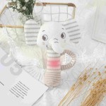 95/5 cotton/cashmere knitted audible baby rattle in elephant