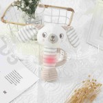 95/5 cotton/cashmere knitted audible baby rattle in rabbit