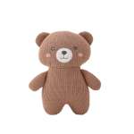 Custom Knitted Bear Musical Baby Soother Plush Toy, Light‑Up Infant Sleep Comforter,private label baby toy