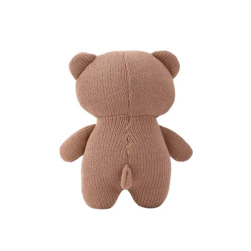Custom Knitted Bear Musical Baby Soother Plush Toy, Light‑Up Infant Sleep Comforter,private label baby toy