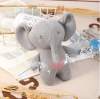 Knitted Grey Elephant Musical Soother Toy – Calming Sensory Toy for Newborns