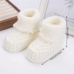 Custom Cashmere Knitted Newborn Booties, Soft Ruffle Baby Knit Slippers baby cashmere knit booties