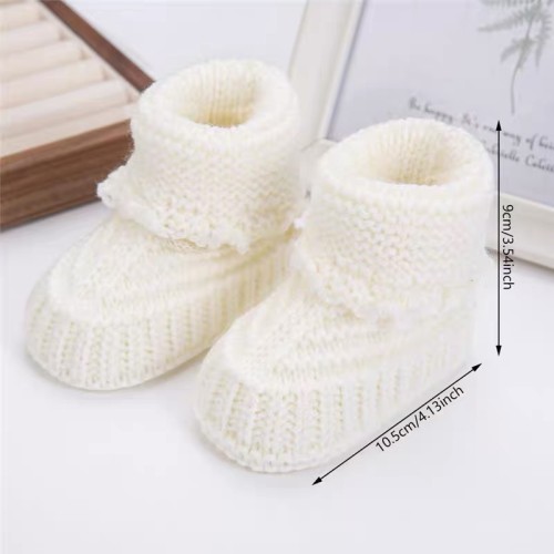 Custom Cashmere Knitted Newborn Booties, Soft Ruffle Baby Knit Slippers baby cashmere knit booties