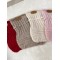 Custom Cashmere Knitted Newborn Socks, Mid‑Calf Leather Label Baby Knit Socks