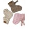 Custom Cashmere Knitted Newborn Socks, Mid‑Calf Leather Label Baby Knit Socks