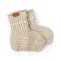 Custom Cashmere Knitted Newborn Socks, Mid‑Calf Leather Label Baby Knit Socks