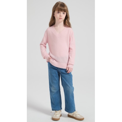 New Design Kid's Alpaca  Cashmere V-neck Sweater From China