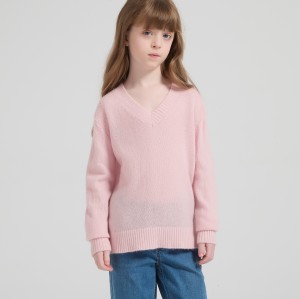 New Design Kid's Alpaca  Cashmere V-neck Sweater From China
