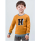 Wholesale Factory Boy Cashmere Word Pattern Round Neck Sweater With Strip Wholesale