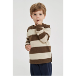 Custom Design Wholesale Boy's Fashion Stripped Round Neck Pure Cashmere Jumper From Chinese Factory