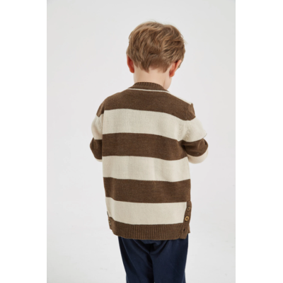 Custom Design Wholesale Boy's Fashion Stripped Round Neck Pure Cashmere Jumper From Chinese Factory