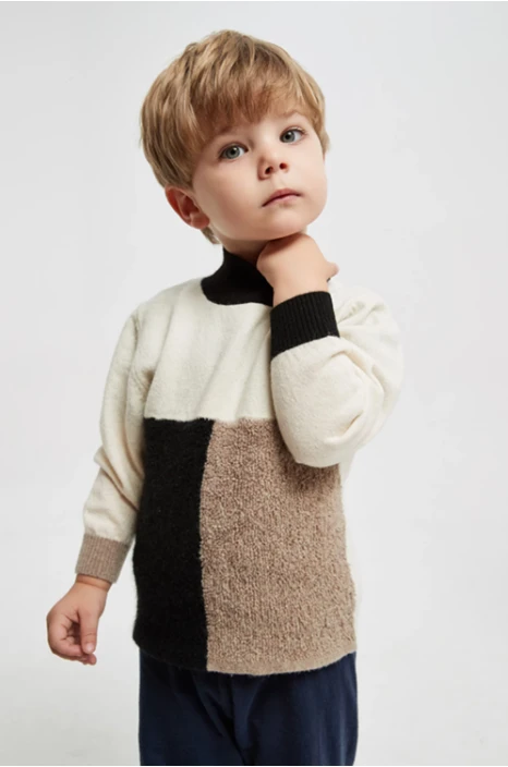 Chinese Wholesale High Quality Boy's Turtleneck Pure Cashmere Pullover Sweater In Multi Colors