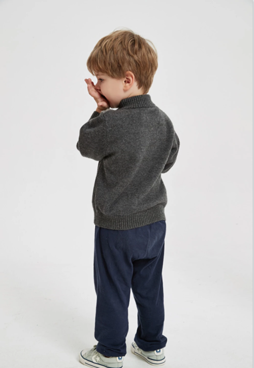 Wholesale Boy Cashmere Cardigan Sweater In Multi Colors With Pockets
