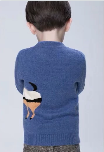 Wholesale Boy Crew Neck Cashmere Sweater With Horse Pattern China Vendor