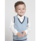 Wholesale Boy V-Neck Cashmere Grey Cable Knitting Gilet With Strip China Vendor
