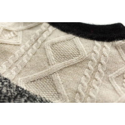 Wholesale Factory Baby Boy Special Strip Colors Cashmere Cable Knit Pullover Sweater China Vendor