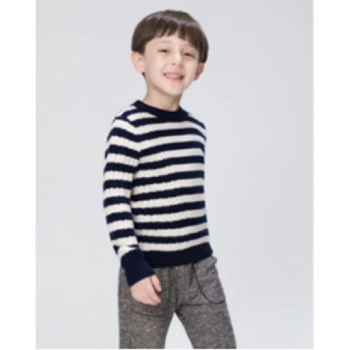 Wholesale Wool Cashmere Baby Sweater With Strip In Two Colors China Supplier