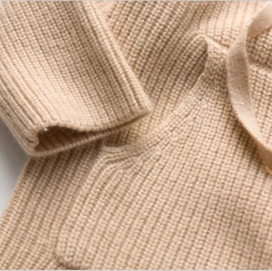 Custom Design Girl Round Neck Cashmerer Hoodie For Fall Winter From Chinese Supplier