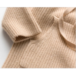 Custom Design Girl Cashmere Round Neck Special Knit Pattern Dress