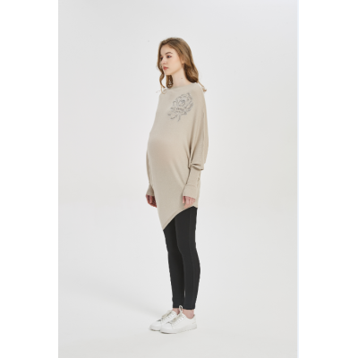 Wholesale Motherhood Fashion Cashmere Knitwear With Stone Flower In Small MOQ