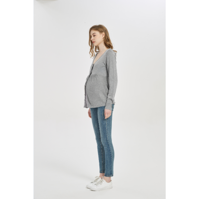 Wholesale Motherhood High Quality Beading & Embroidery Pregnancy Cashmere Knitwear Cardigan