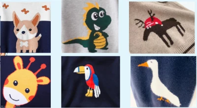 Wholesale Custom Personalized Kid's sweater Latest Animals Jacquard Pattern From CHINA