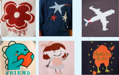 Wholesale Custom Personalized Kid's sweater Embroidered Flowers Pattern From Chinese Factory