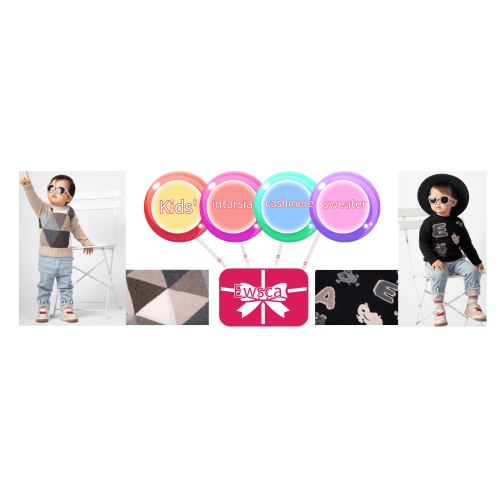 Multi-color handmade Intarsia cashmere sweaters