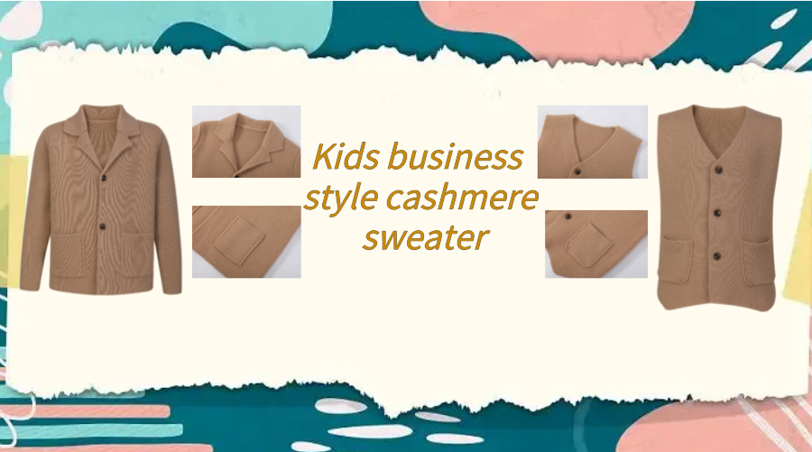 Kids business style cashmere sweater